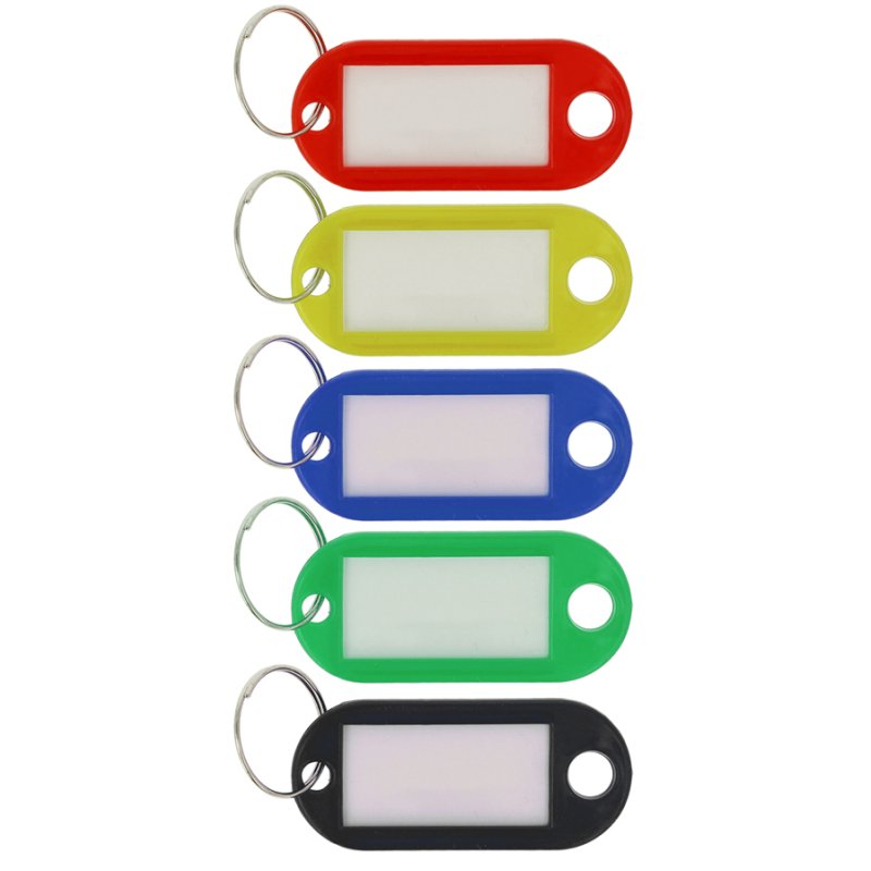 WESTCOTT sleutelhangers met ring, gekleurd, 18 mm, 10 stuks
